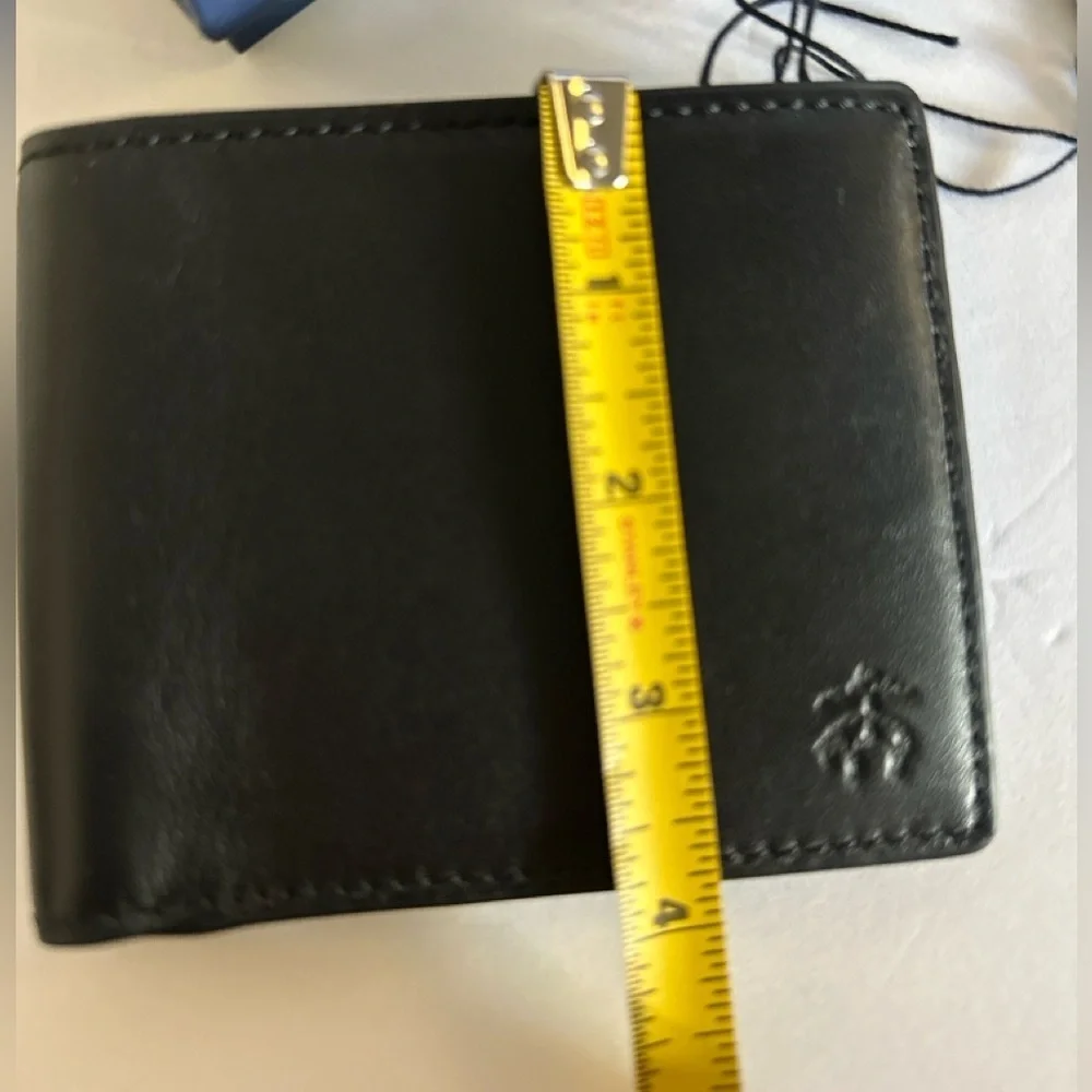 Brooks Brothers Classic Black Sheep Leather Wallet